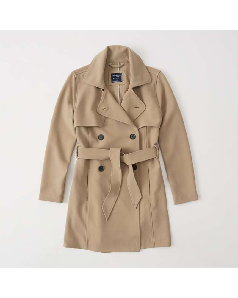 Womens Drapey Trench Coat Womens Coats & Jackets
