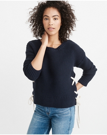 Womens V-Neck & Crew Neck Sweaters | Abercrombie & Fitch