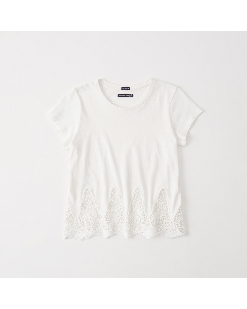 lace hem tee