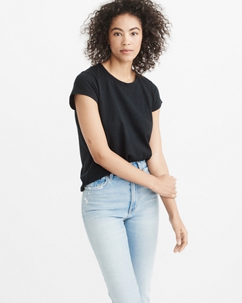 abercrombie essential relaxed crew tee
