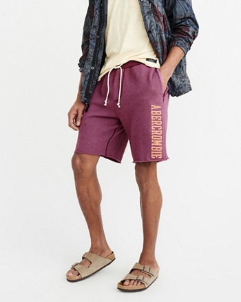 abercrombie and fitch mens fleece shorts