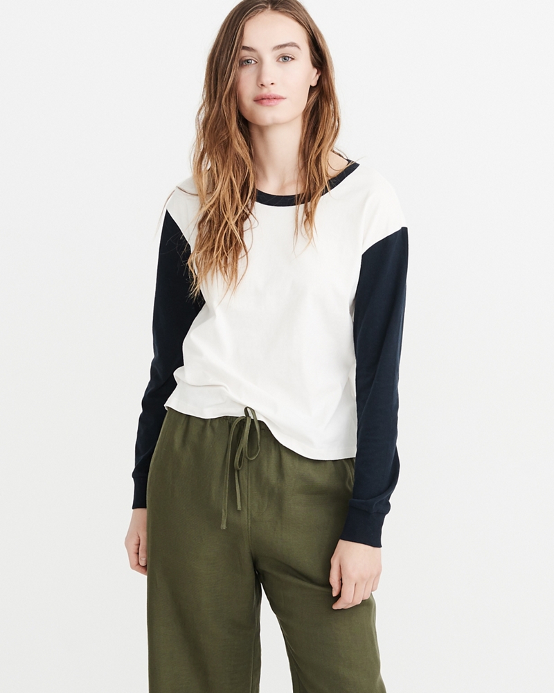 Long-Sleeve Colorblock Tee
