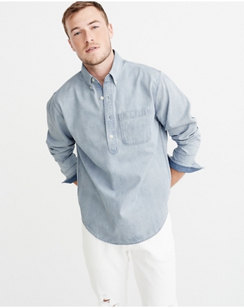 abercrombie popover shirt