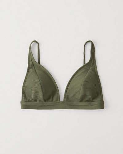 ribbed wide strap triangle bikini top abercrombie com details
