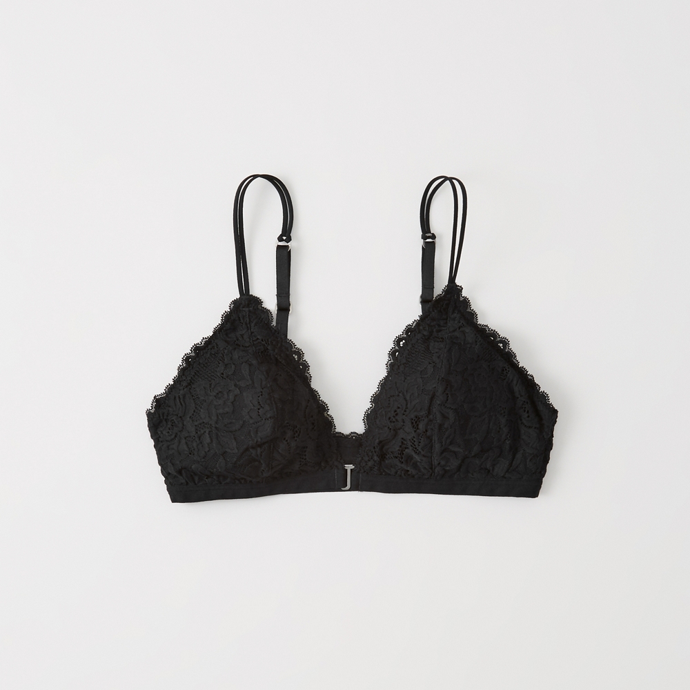 Womens Lace Front-Closure Bralette 