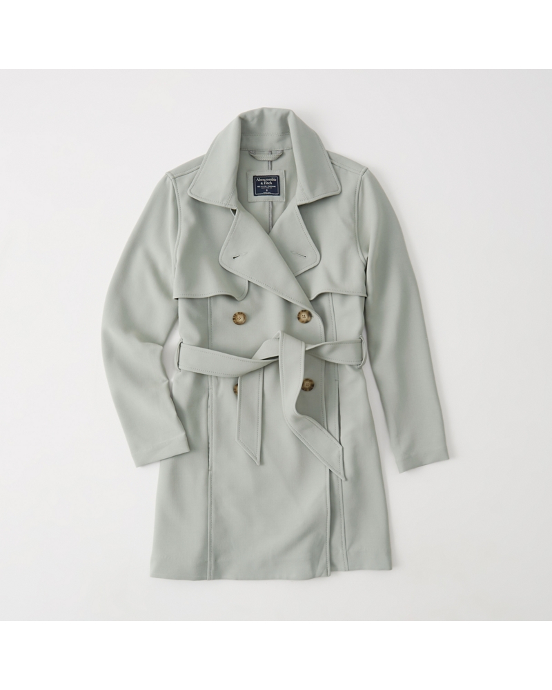 Womens Drapey Trench Coat Womens Clearance