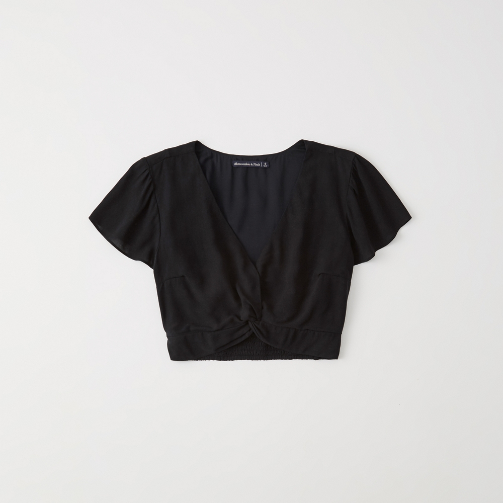Womens Knot-Front Crop Top | Womens 