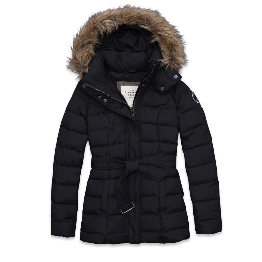 Abercrombie Fitch Women Down Blair Jacket Coat Navy Small 2012 New $ 