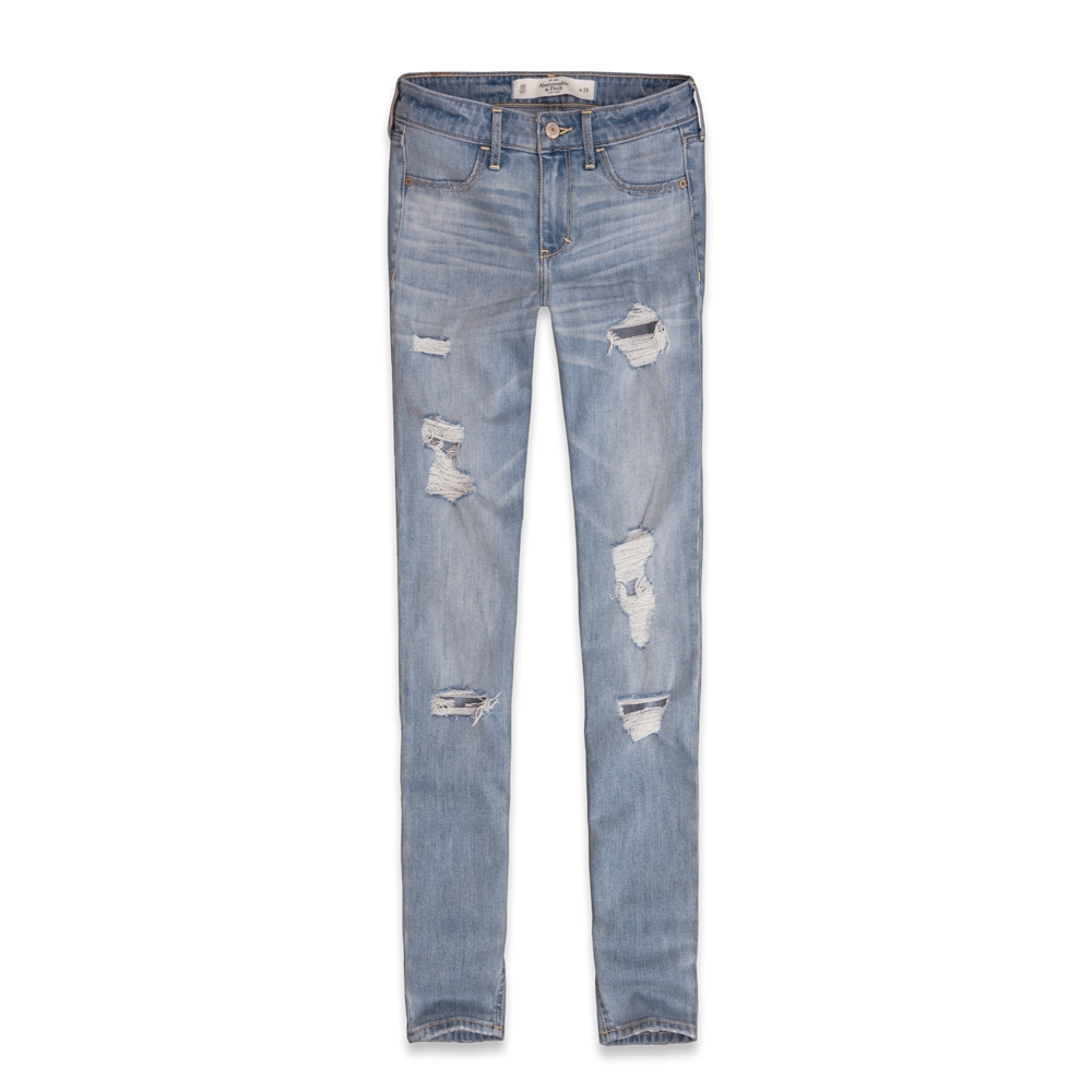 Womens A&F Super Skinny Ankle Jeans