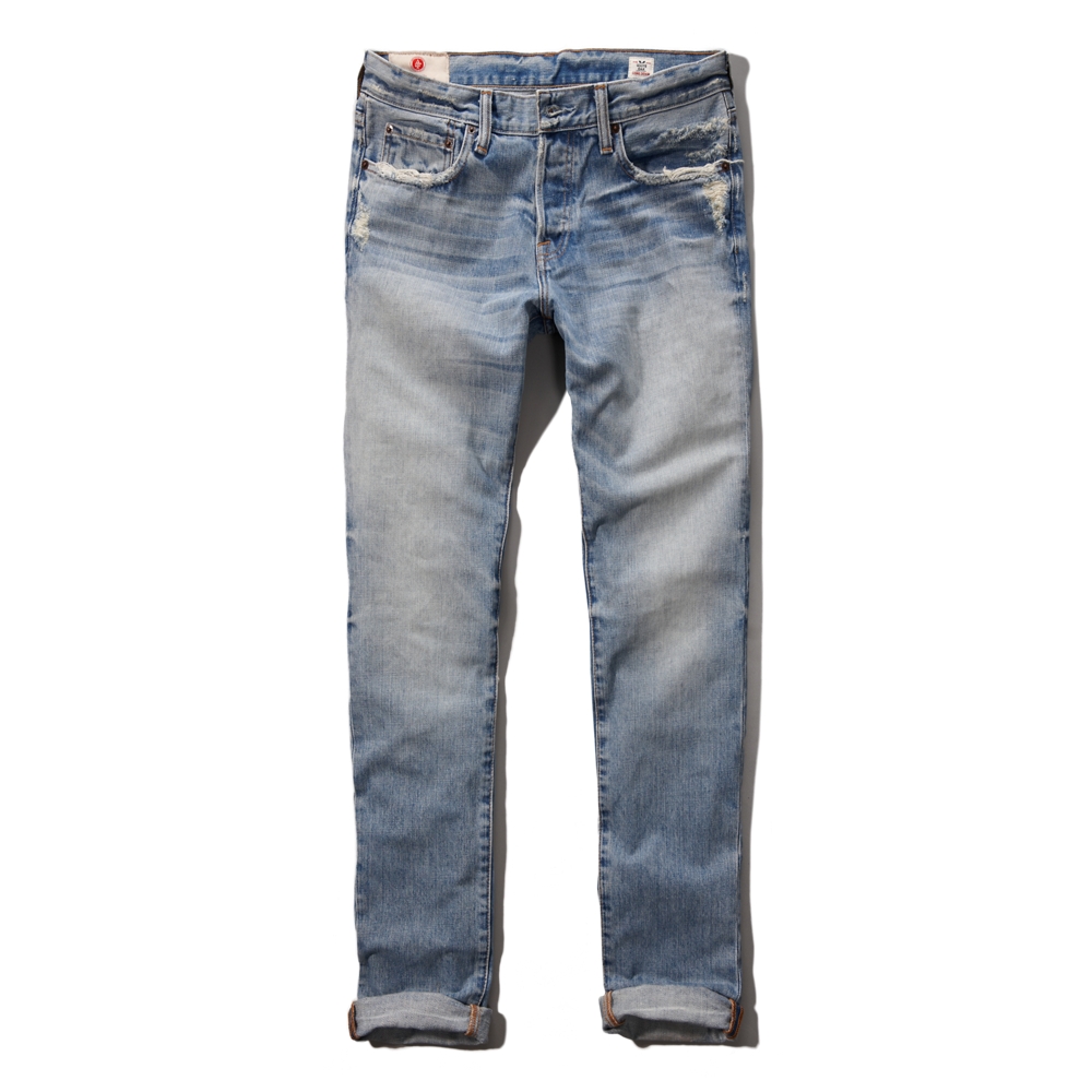 Mens Premium Skinny Button Fly Jeans | Mens Bottoms | Abercrombie.com