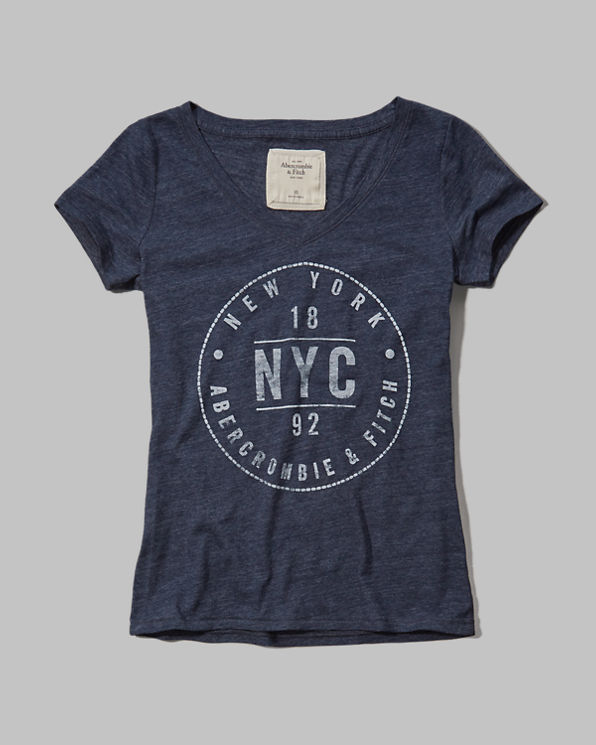 Womens A&F NY Logo Graphic Tee | Womens Graphic Tees | Abercrombie.com