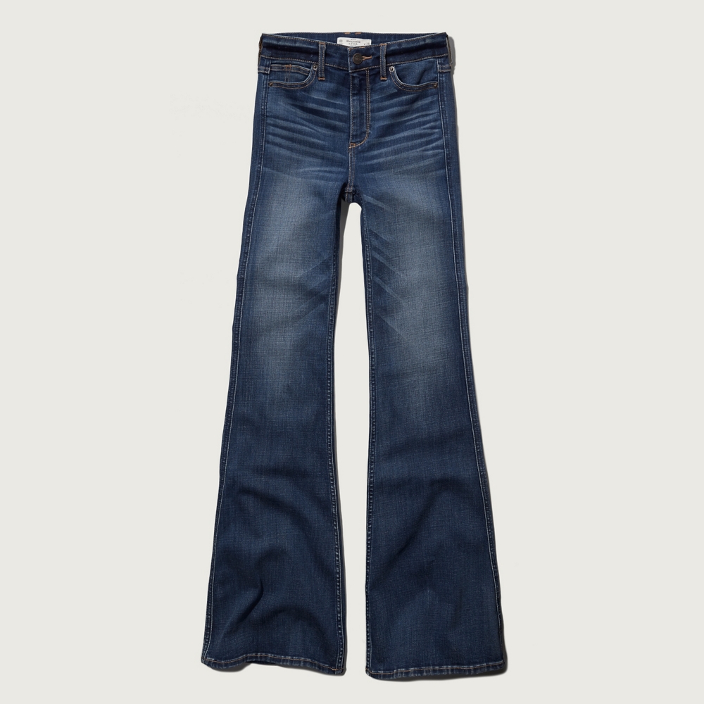 Womens A&F High Rise Flare Jeans Womens Jeans