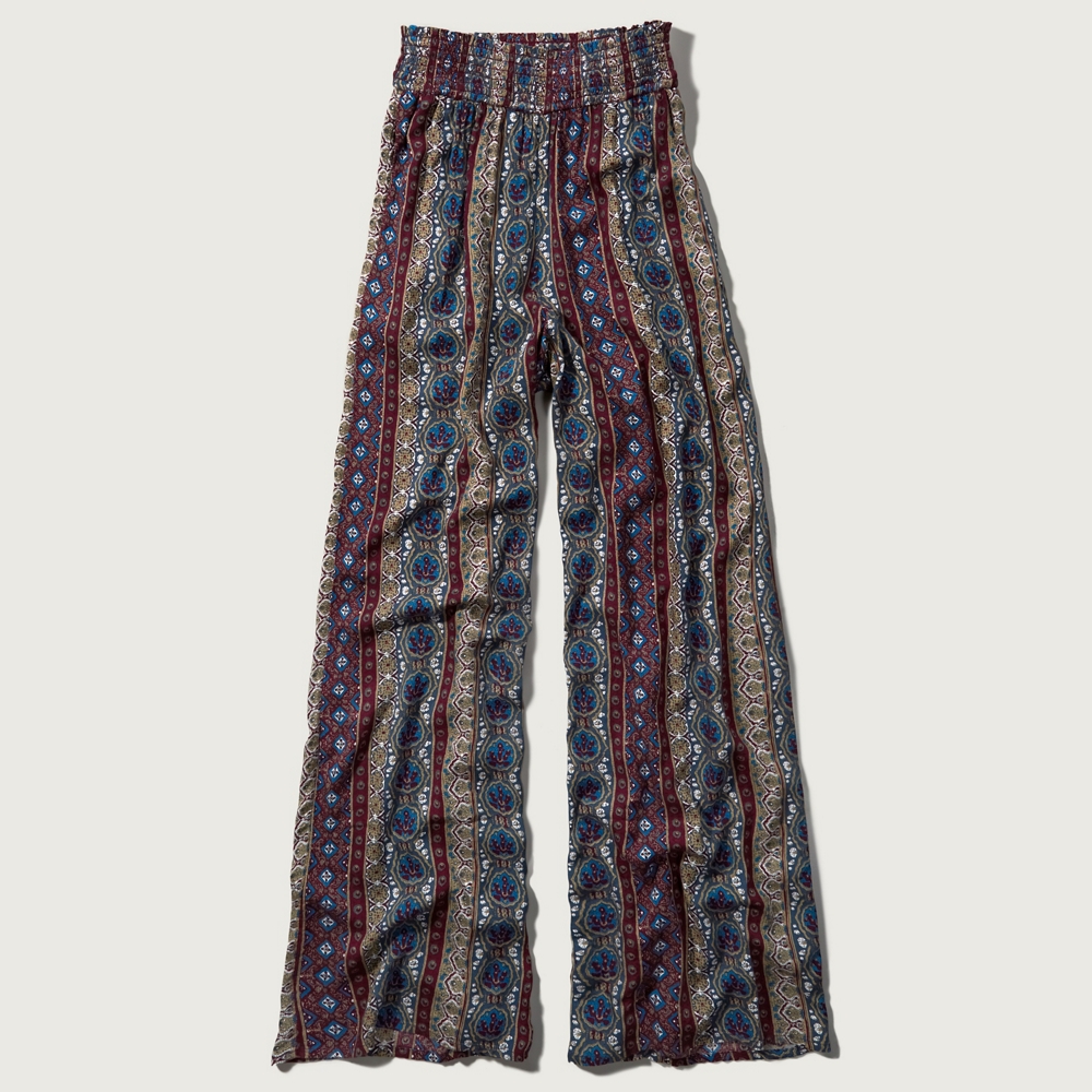 Womens Boho Print Palazzo Pants | Womens Clearance | Abercrombie.com