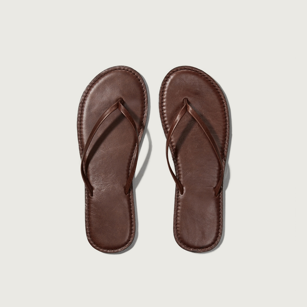 Womens Leather Flip Flops | Womens Shoes | Abercrombie.com