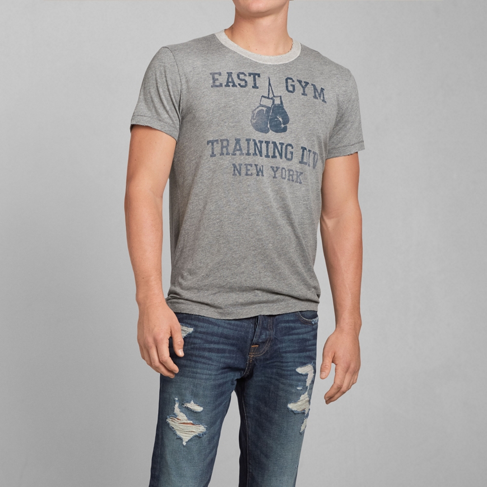 Mens East Gym Ringer Graphic Tee