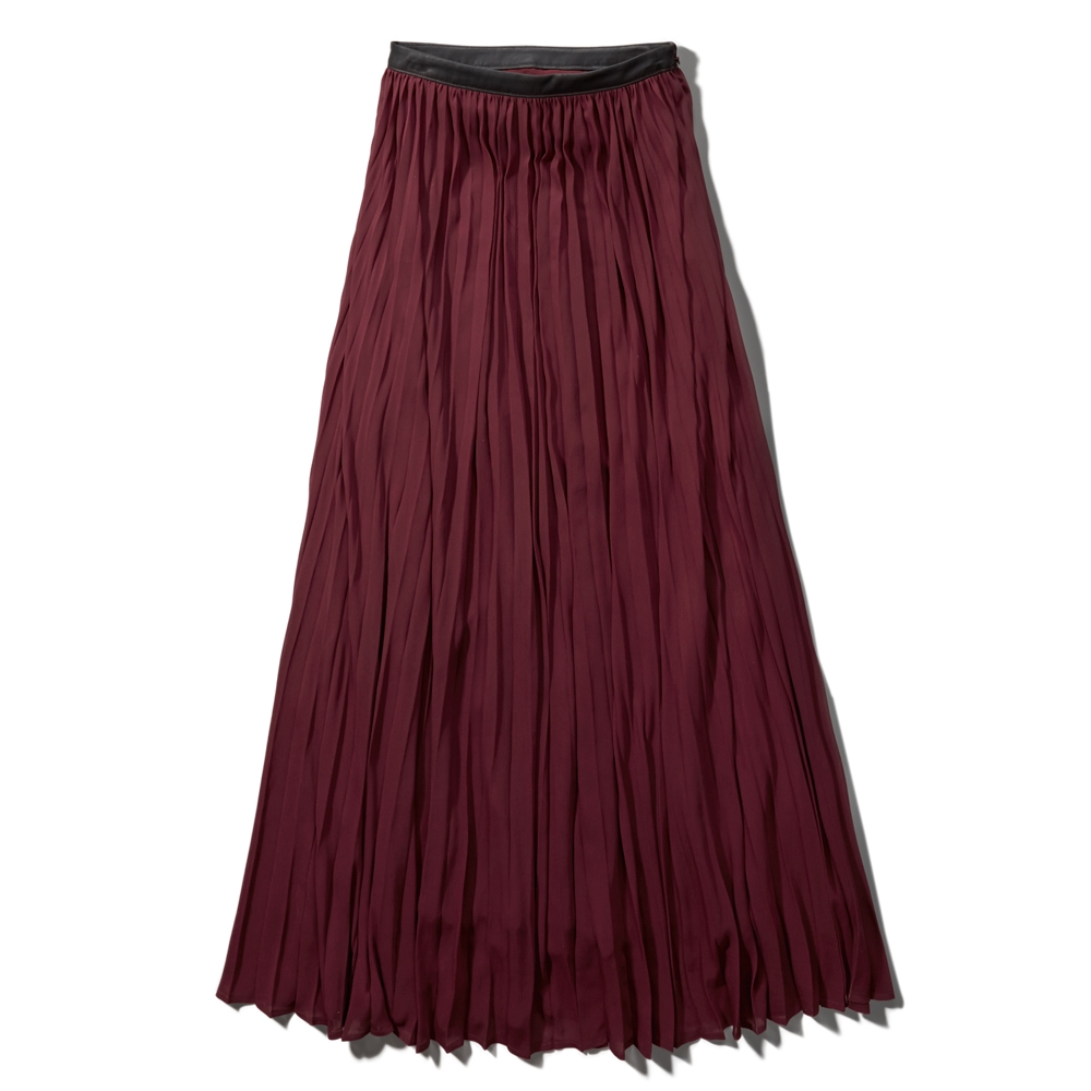 Womens Pleated Chiffon Maxi Skirt | Womens Skirts | Abercrombie.com