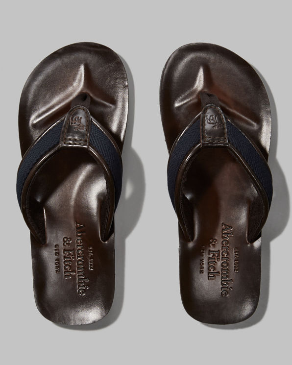 Mens Leather Flip Flops | Mens Shoes | eu.Abercrombie.com