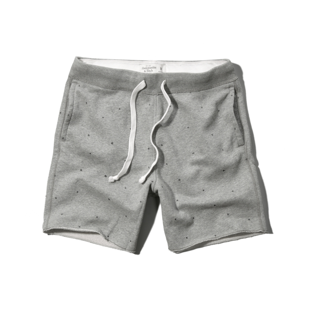 a&f fleece preppy fit shorts