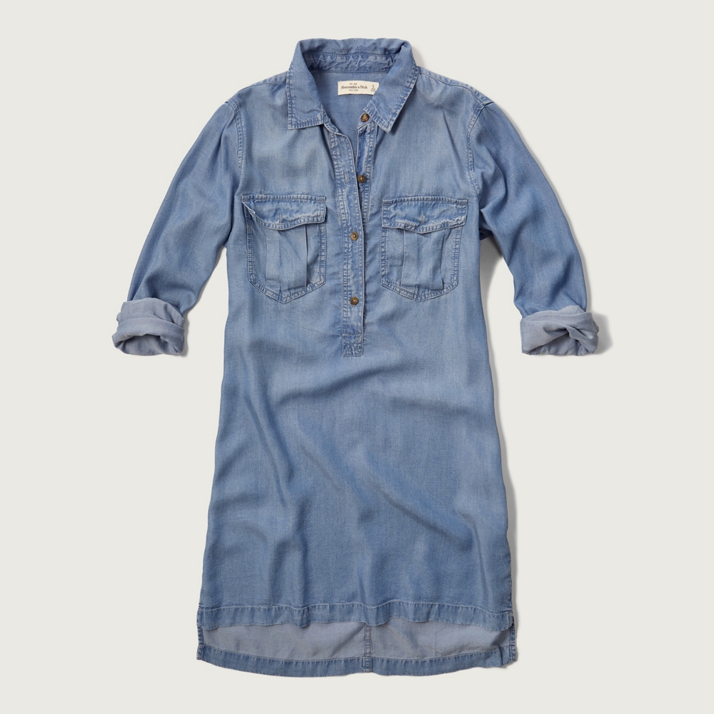 Womens Chambray Shirt  Dress  Womens Dresses  Rompers 