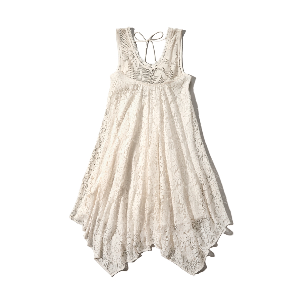 Womens Floral Lace Handkerchief Dress Womens Dresses & Rompers