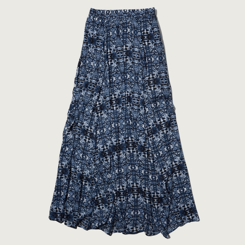 Womens Pattern Chiffon Maxi Skirt | Womens Skirts | Abercrombie.ca