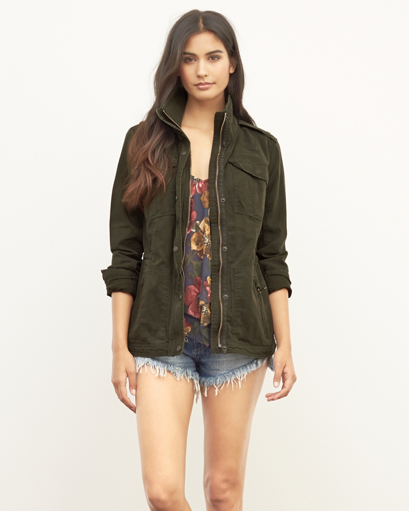 Womens Twill Shirt Jacket | Womens Outerwear & Jackets | Abercrombie.com