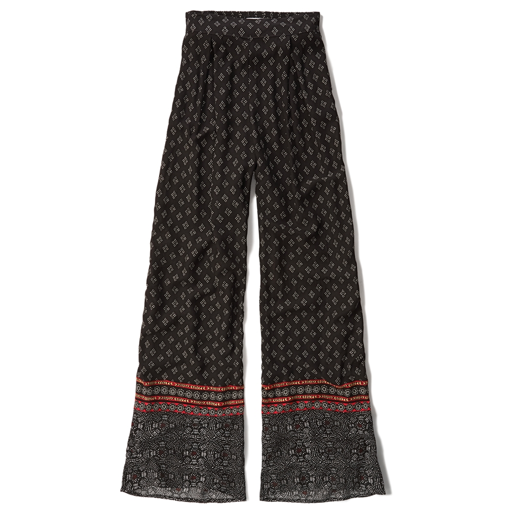 Womens Patterned Wide Leg Pants | Womens Clearance | Abercrombie.com