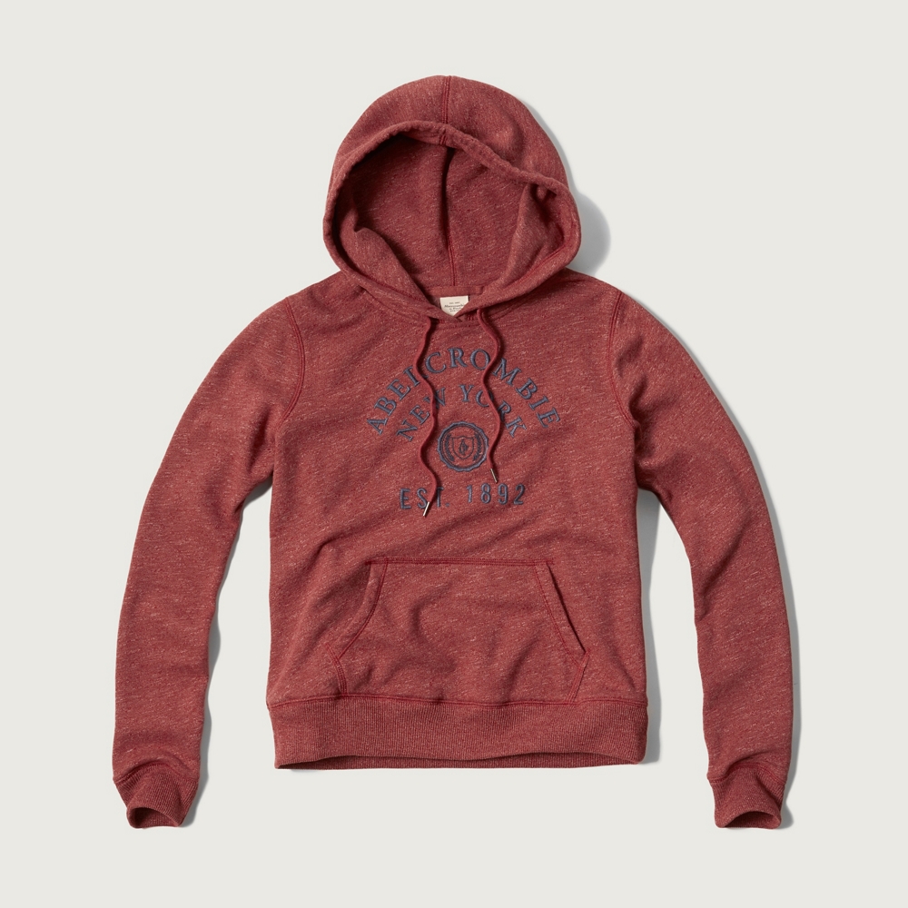 Womens Embroidered Logo Graphic Hoodie