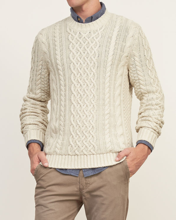 Mens Cable Knit Sweater | Mens Tops | Abercrombie.ca