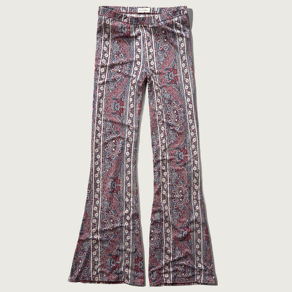 Womens - Pattern Drapey Flare Pants | Womens - Sale | Abercrombie.com