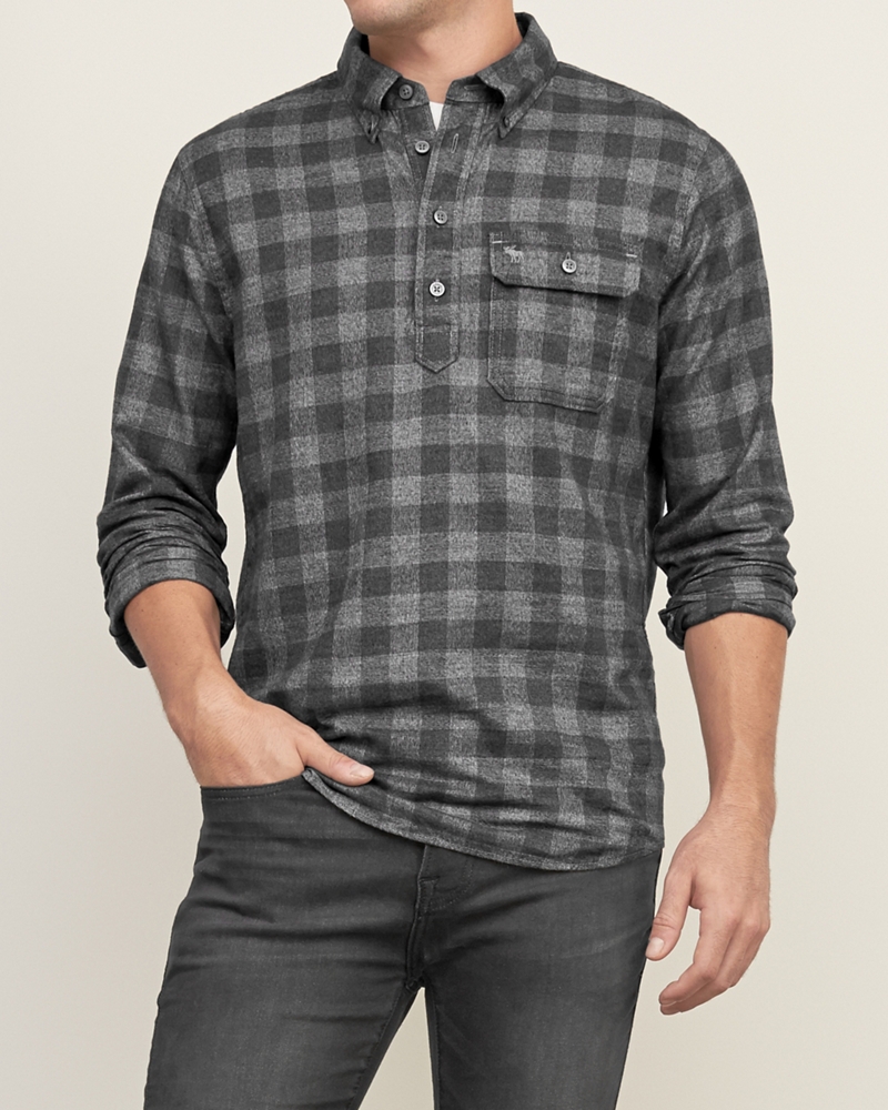 long sleeve popover shirt