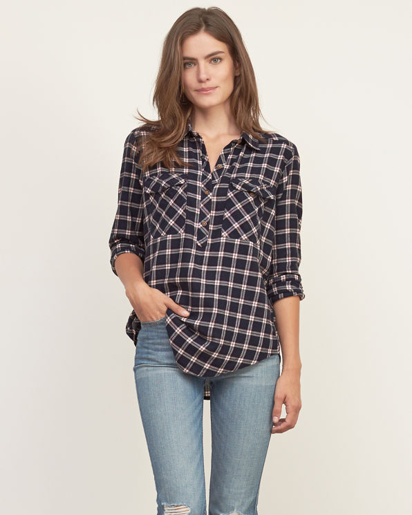 Womens Plaid Twill Shirt | Womens Tops | Abercrombie.com