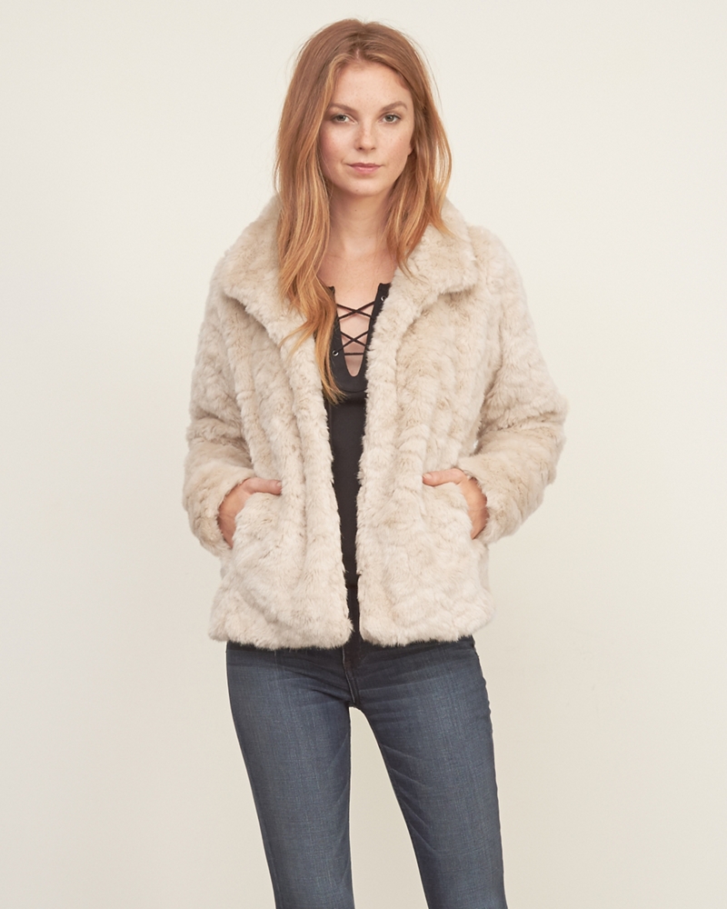 Womens Faux Fur Jacket Womens Clearance