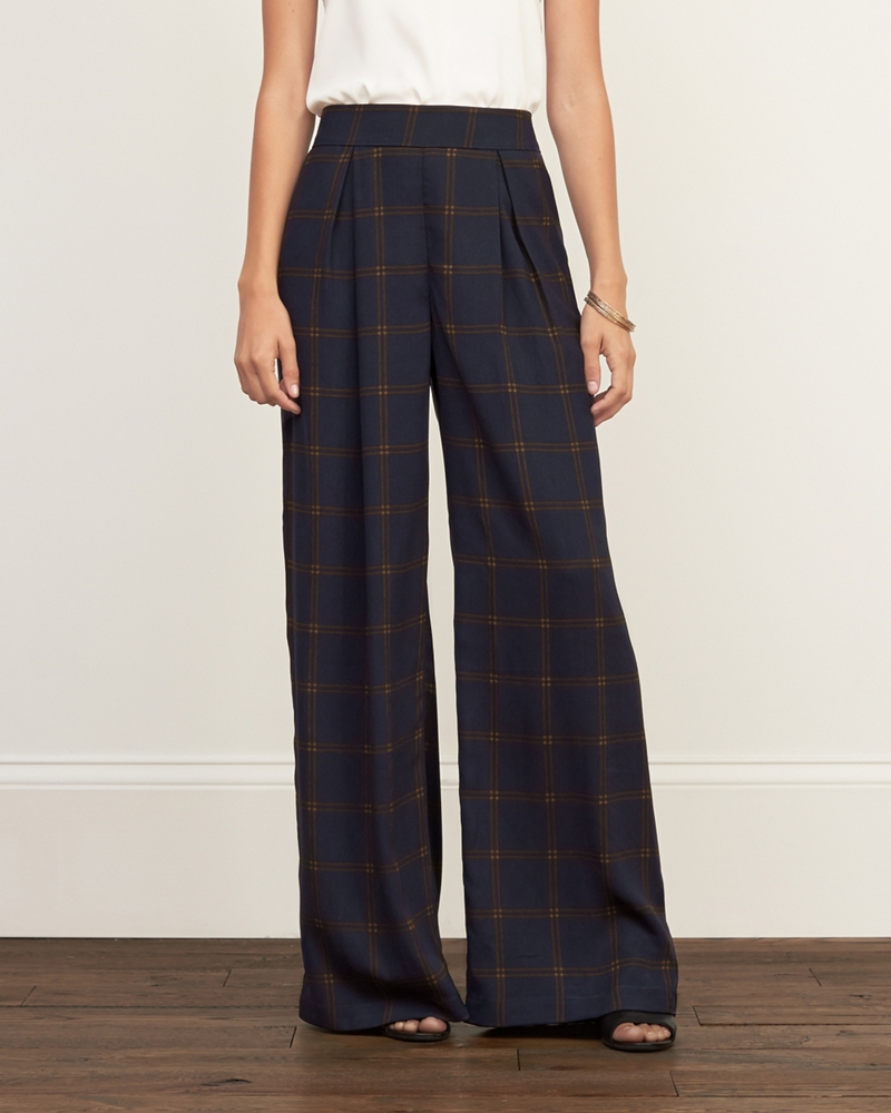 Womens Patterned Wide Leg Pants Womens Pants