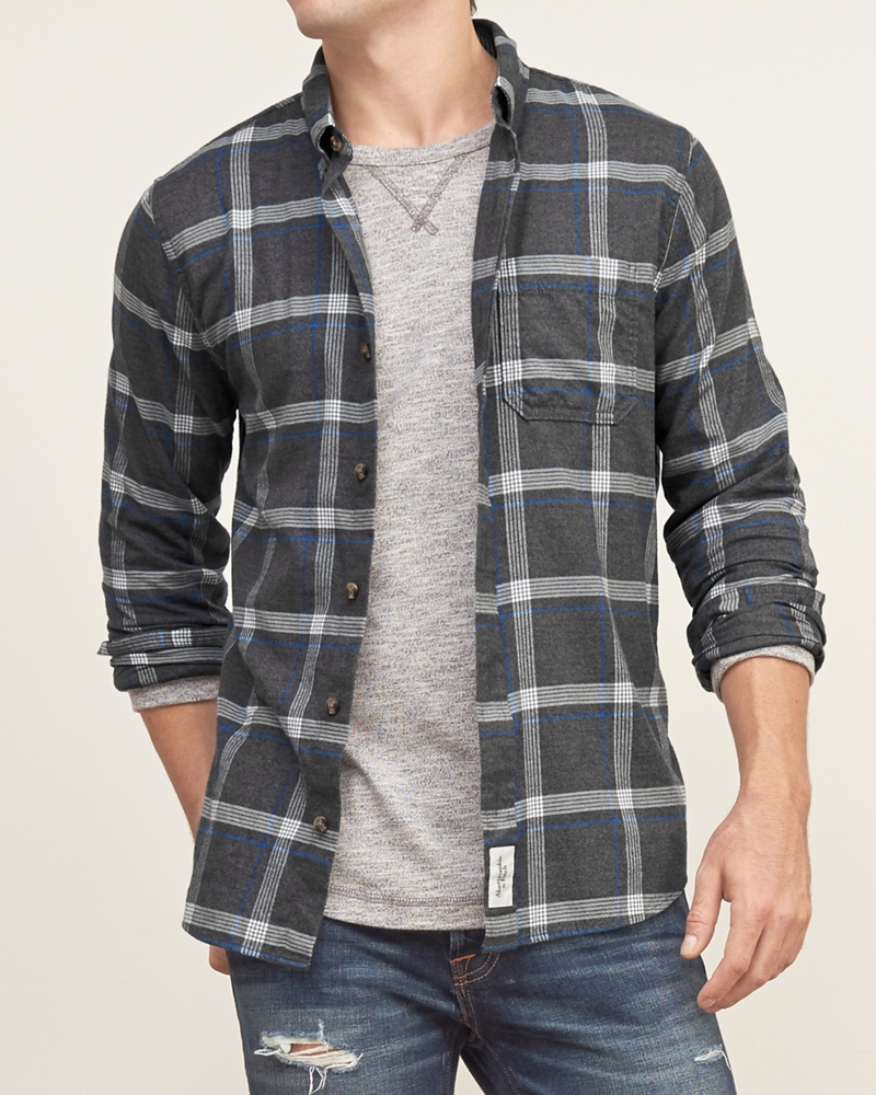 Mens Muscle Fit Plaid Shirt | Mens Shirts | Abercrombie.com