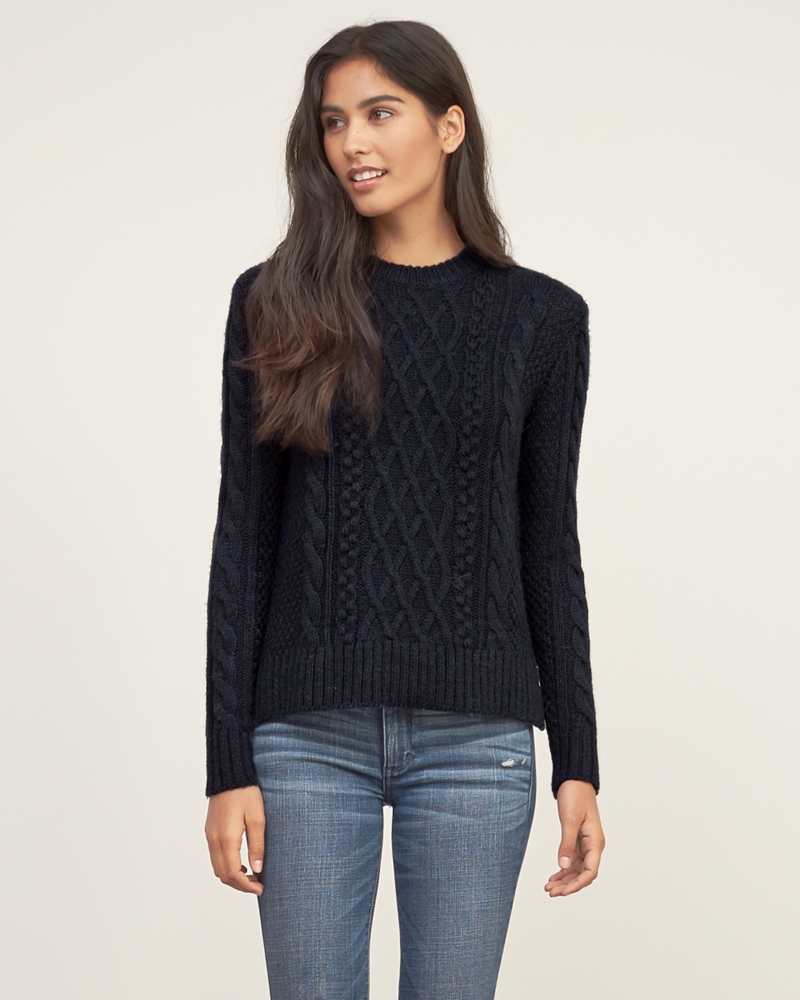 Womens Cable Knit Pullover | Womens Sweaters | Abercrombie.com