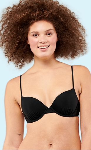 hollister black bikini top