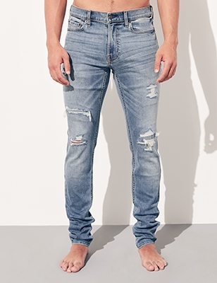 hollister stacked skinny jeans