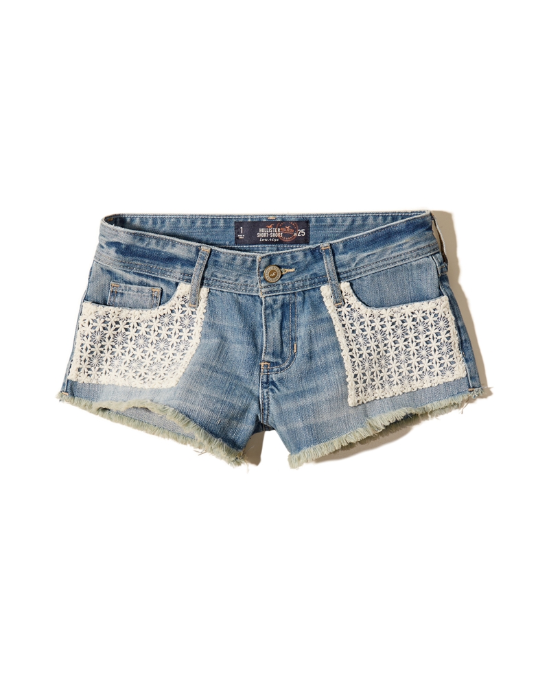 Girls Hollister LowRise Denim Shorts Girls Clearance