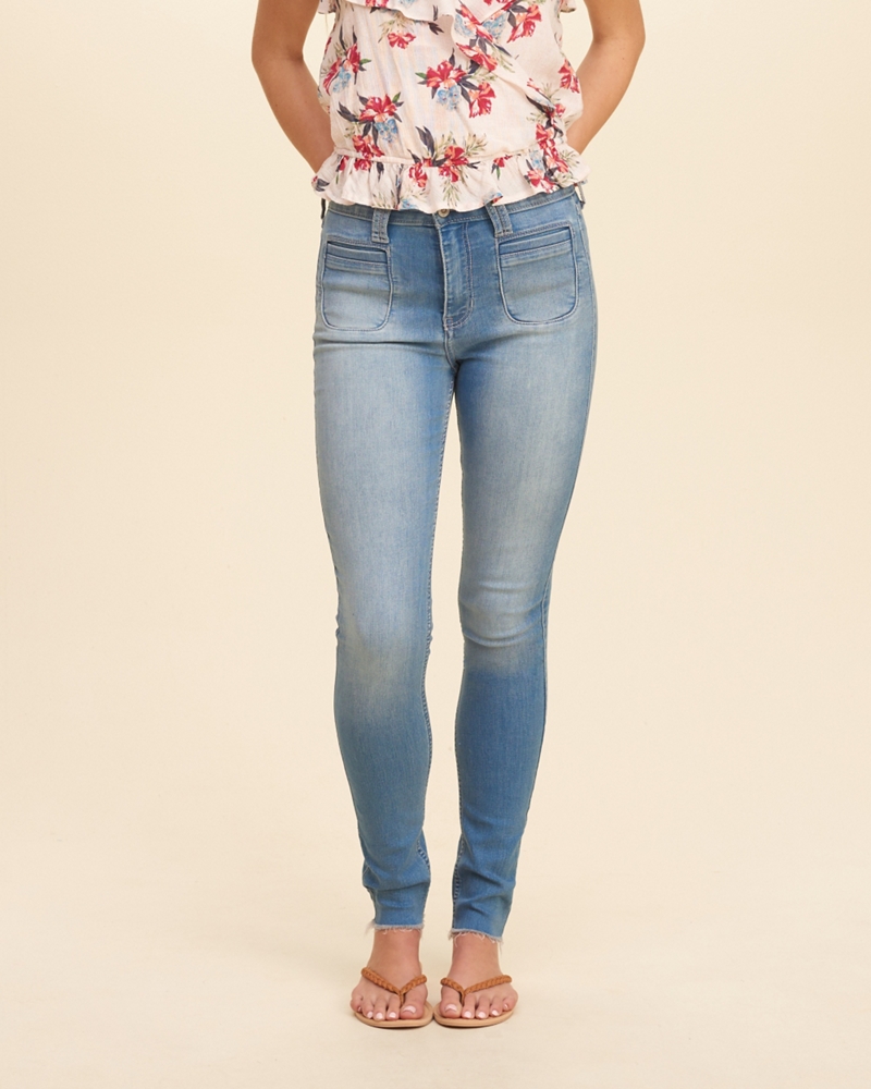 hollister super skinny high rise jeans