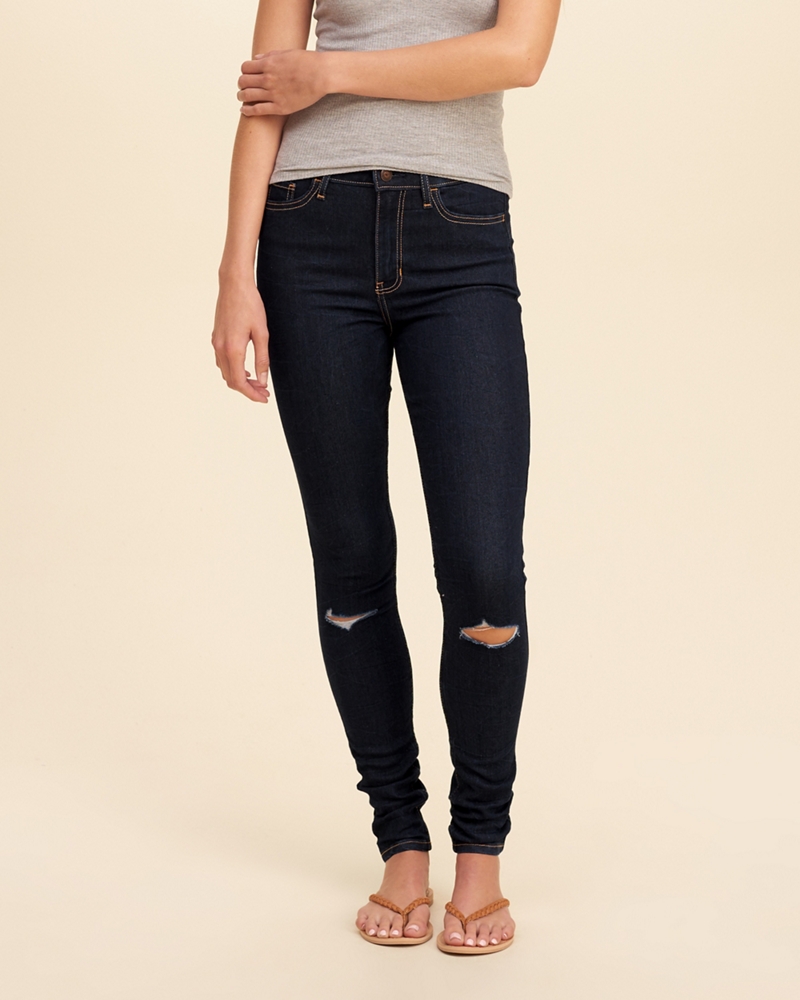 high rise super skinny jeans hollister