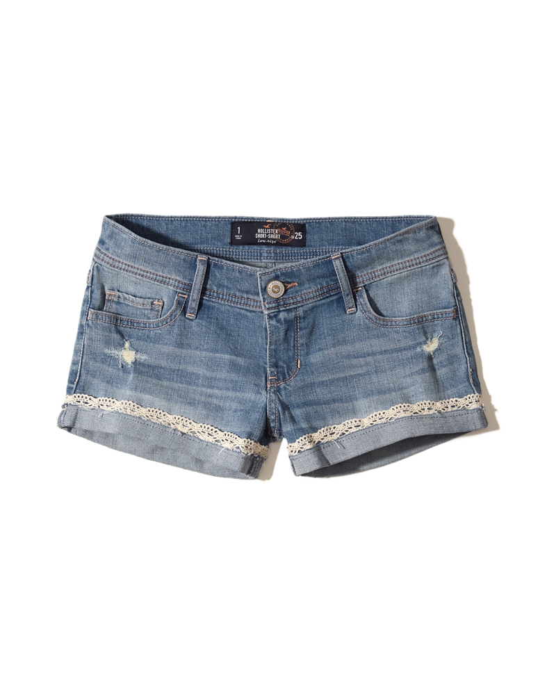 Hollister Low Rise Denim Short Shorts