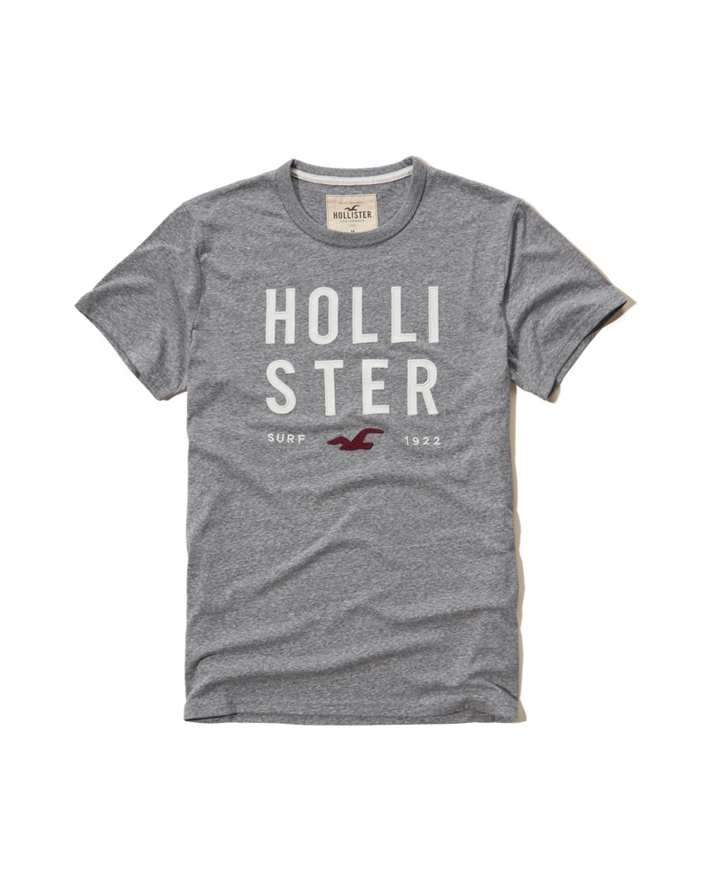Hollister Textured Logo Graphic Tee