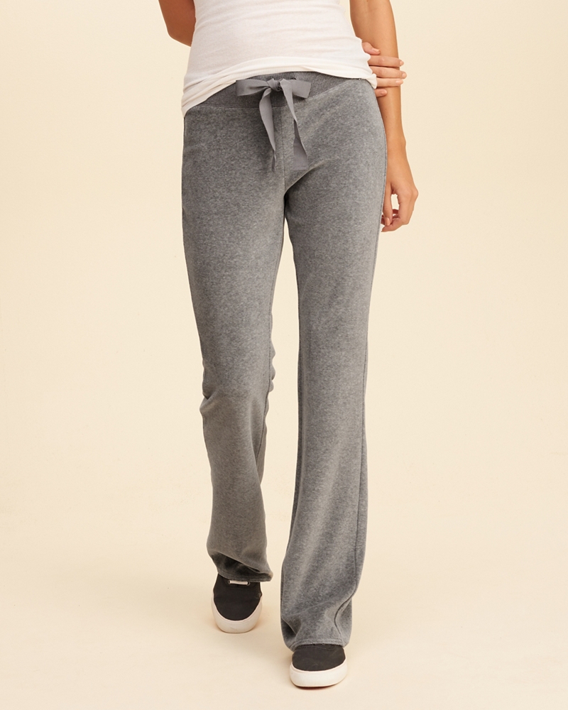 velour flare sweatpants