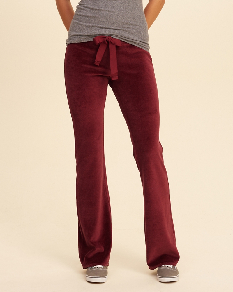 velour flare sweatpants