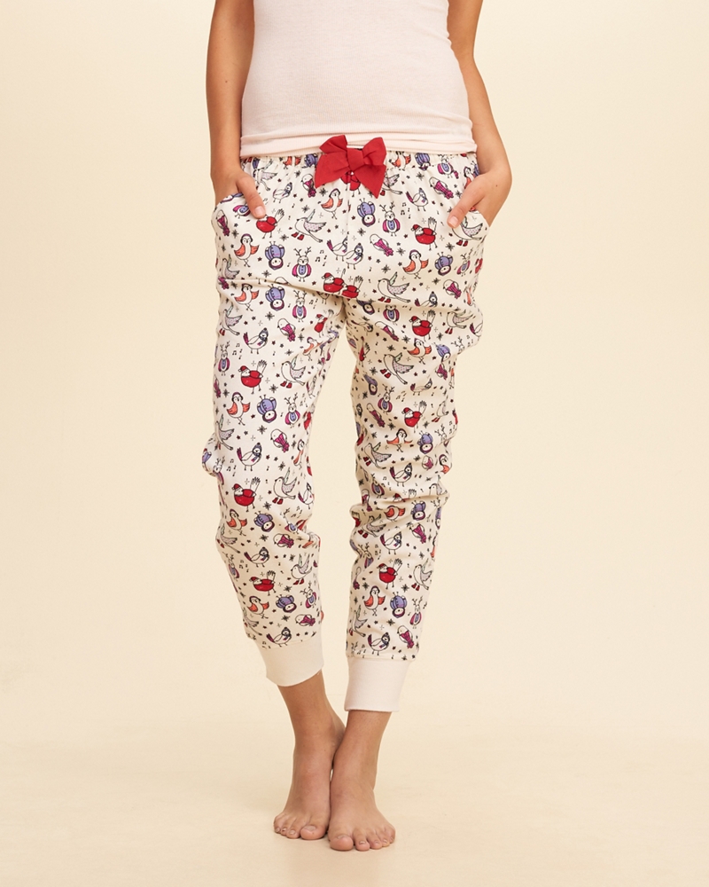 hollister flannel joggers