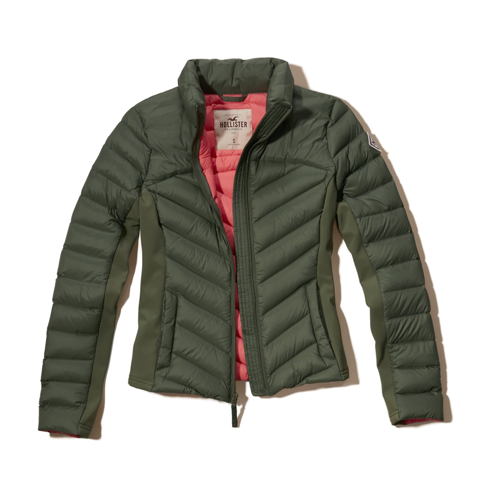 hollister lightweight down puffer jacket
