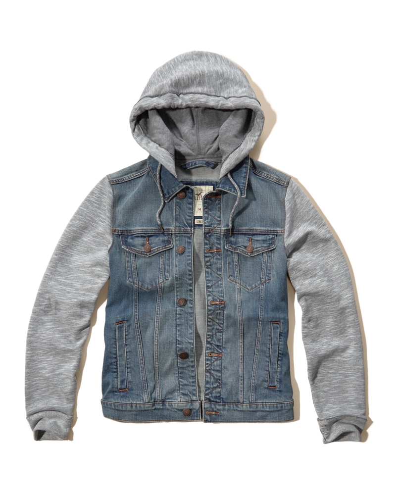 Guys Hooded Denim Jacket | Guys Clearance | HollisterCo.com