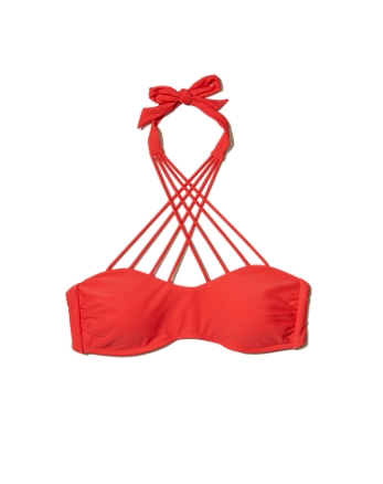 hollister red bikini top