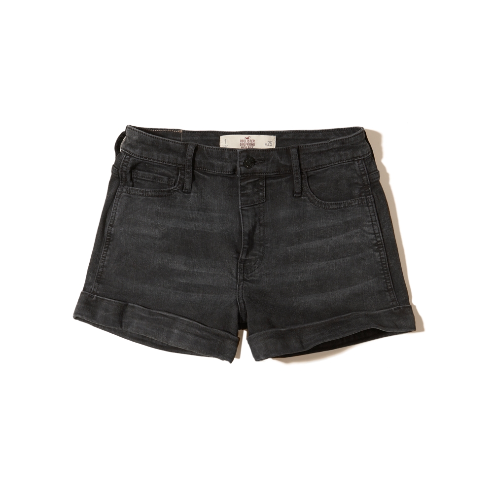 Girls High-Rise Denim Boyfriend Shorts | Girls Clearance | HollisterCo.com